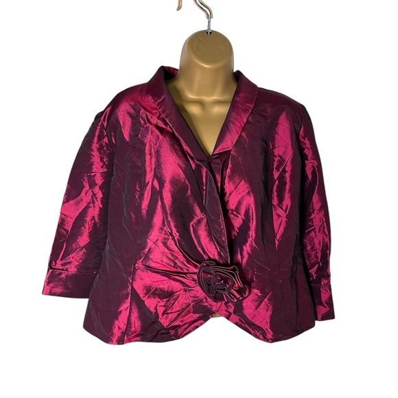 Vintage 90s Alex Evenings Suit Jacket Wine Red LP - Picture 1 of 7